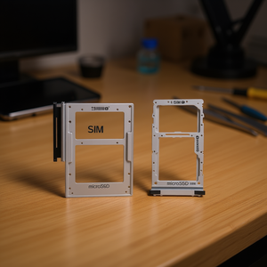 Bandeja para tarjetas Sim y Micro SD para Samsung Galaxy A90 5G Negro - Product Image 3