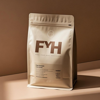 Biodegradable Food Grade Quality Coffee Bag Packaging Pouch for Food with Valve Kraft Craft Aluminum Paper Bag for Coffee Bags