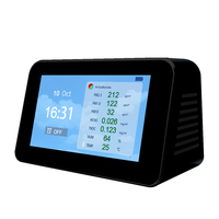 Moniteur de qualité de l'air 9 en 1 avec écran LCD de bureau, détecteur de formaldéhyde, PM2.5, HCHO, TVOC, thermomètre et hygromètre, analyseur de gaz