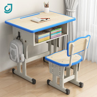 Vente en gros de table de salle de classe réglable en hauteur meubles pour enfants bureau primaire table d'étude pour enfants étudiants bureau et chaise d'école