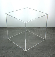 Bambi — Cube comptoir en acrylique transparent de 12 pouces, avec grand écran