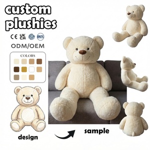 <span class=keywords><strong>Ours</strong></span> en <span class=keywords><strong>peluche</strong></span> géant personnalisé à faible MOQ, jouet d'anniversaire en <span class=keywords><strong>peluche</strong></span>, animal en <span class=keywords><strong>peluche</strong></span>, <span class=keywords><strong>ours</strong></span> en <span class=keywords><strong>peluche</strong></span> crème, tissu en coton doux avec estampage doré pour - Product Image 1