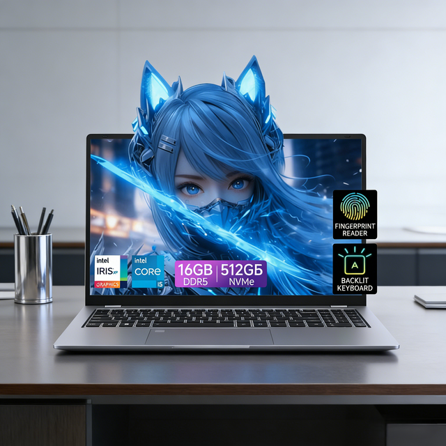 15.6inch IPS 1920x1080 144Hz Laptop Windows 11 N4000 Business Office Study Gaming US Plug English Keyboard Portable Laptop