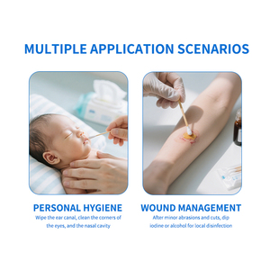 ไม้พันสำลีแบบกำหนดเองจากโรงงาน OEM บรรจุภัณฑ์เป็นมิตรกับสิ่งแวดล้อม ทำจากไม้ไผ่ พลาสติก กระดาษ และฝ้ายออร์แกนิค สำหรับทำความสะอาดหูและแต่งหน้า - Product Image 5