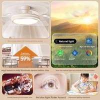 Moderner Stil Metall Unsichtbarer Deckenventilator mit Licht DC-Motor Geräuscharm Dimmbare LED Fernbedienung 2 Jahre Garantie Modernes Design