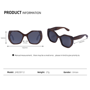 Gafas de Sol Unisex de Alta Moda 2023, Personalizadas con Protección UV400, Gafas de Sol de Madera para Hombre y Mujer - Product Image 5