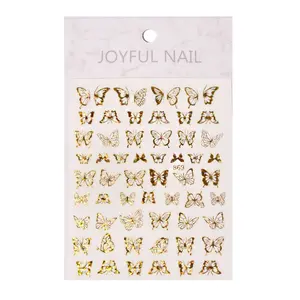 Wholesale enviroumental laser butterfly stickers nail art