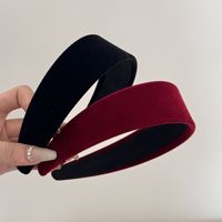 Serre-tête unisexe en velours noir à bord large, nouveau style, accessoire de mode, pour un volume et un style élégants sur le dessus de la tête