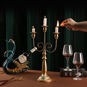 Mystic Arts European Retro Iron Candlestick <b>Set</b> For Home Wedding Decoration Nordic Style Ornament - Product Image 2