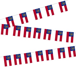 Drapeaux personnalisés de l'État de Géorgie (USA) en gros, guirlande de 13 étoiles, arche, piliers, bannière imperméable pour fête de plein air - Product Image 1