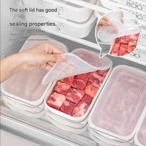 Refrigerator Food <b>Storage</b> Container Frozen Meat Preservation <b>Box</b> Stackable Fresh Keeping Organizer for <b>Kitchen</b> Freezer Use - Product Image 5