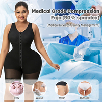 Faja colombiana de compresión postoperatoria para mujer, control de abdomen, liposucción BBL, adelgazante, moldeadora, efecto reloj de arena