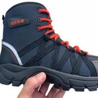 Bottes de pompier et de sauvetage d'urgence, tige en cuir, antistatiques, résistantes aux perforations, résistantes à la chaleur, embout en acier, semelle renforcée