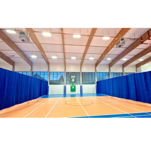 Tirai pembagi Gym gedung olahraga multifungsi Fold-Up kustom dalam ruangan tenis Court pembagi ekspor - Product Image 1