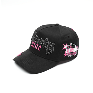Casquettes de baseball sportives en daim noir à 5 panneaux avec doublure en satin, style A-Frame, logo <span class=keywords><strong>Cholo</strong></span>, vente en gros - Product Image 3
