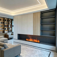 Chimenea de Vapor LED 3D Premium de 80-200 cm con Efecto de Llama Realista para Decoración Moderna del Hogar y Salas de Exhibición