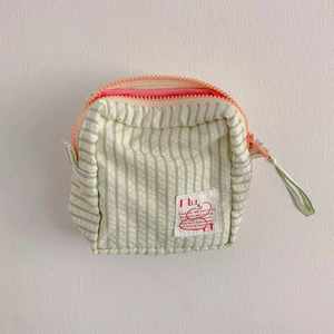 Bolsa de Maquillaje de Viaje Mini Personalizada con Diseño de Rayas Verticales, Bolsa Cosmética Portátil y Linda con Cierre - Product Image 4
