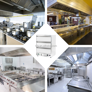 CE 1 2 3 Tiroirs chauffants pour aliments commerciaux GN 1/1 150L Argent Électrique Intelligent Contrôle numérique de la température Économie d'énergie - Product Image 5