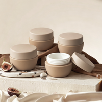 Pot cosmétique PP de luxe 5g 15g pour gel à ongles avec couvercle, étiquette privée, pot rond pour gel de construction, mini-récipient pour crème de soin