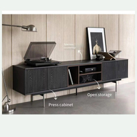 ATUNUS Mobilier de salon Meuble TV en bois massif Présentoir unique Meuble de rangement Meuble TV