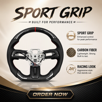 Volant sport en fibre de carbone Mustang pour les modèles Dark Horse EcoBoost GT 2018-2023, volant en fibre de carbone et Alcantara