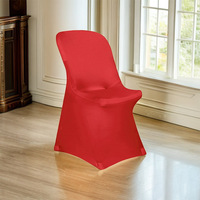 Folding Chair Covers Wholesale White Black Ivory Spandex Folding Chair Cover Stretch Slipcovers for Wedding