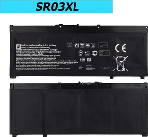 Nouvelle batterie de remplacement au lithium-ion rechargeable SR03XL <span class=keywords><strong>15</strong></span>,4 V pour Pavilion <span class=keywords><strong>15</strong></span>-CX0058WM série <span class=keywords><strong>15</strong></span>-CX L08934-1B1 L08855-855 - Product Image 2