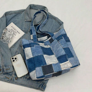 L'usine peut personnaliser des sacs à main en toile denim tendance pour femmes avec des sacs de shopping de grande capacité. - Product Image 2