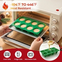 SILIKOLOVE Moule à gâteau en silicone personnalisable en forme de sapins de Noël à 8 cavités, LFGB Platinum, sans BPA, facile à démouler