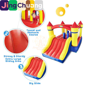 Castillo inflable transfronterizo para niños con tobogán, trampolín grande para uso doméstico y exterior, castillo de PVC engrosado con doble tobogán - Product Image 3