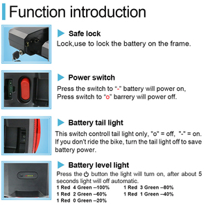 อัจฉริยะ BMS OEM 3.7 GA BD 35E E แบตเตอรี่จักรยานไฟฟ้าแบบชาร์จลิเธียมโพลิเมอร์เซลล์18650 V Lipo Seal แบตเตอรี่แร็คหลัง - Product Image 5