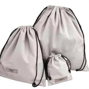 Bolsas de Algodón Reciclado Ecológicas con Cordón y Logotipo Personalizado, Impresión por Transferencia de Calor, Bolsas Protectoras para Joyería - Product Image 1