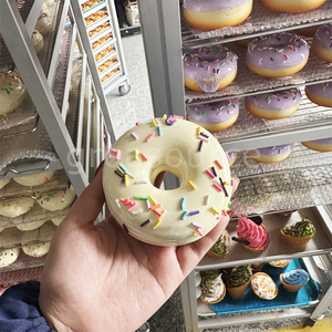 Sweetness Party Decor Photo Shoot 8.5cm Donut Models Adorable Crafted Plastic Vanilla Chocolate Glaze Colorful Sprinkles <b>Beads</b> - Product Image 5