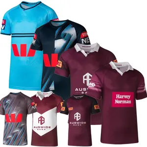 Harvey Norman QLD Maroons 2023 2024 rugby jersey Australia QUEENSLAND STATE OF ORIGIN NSW BLUES home Training rugby shirt