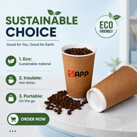 Gobelets en carton personnalisés avec logo, biodégradables, pour café chaud, 90 mm, 12 oz, 16 oz, 22 oz, à paroi simple, avec couvercles, pour café latte chaud