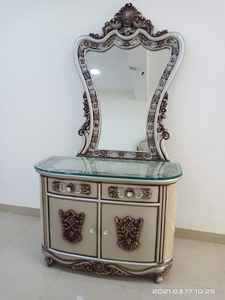 Tocador Multifuncional de Estilo Tradicional con Espejo y Taburete, Diseño Popular, Tocador con Almacenamiento para Maquillaje - Product Image 3