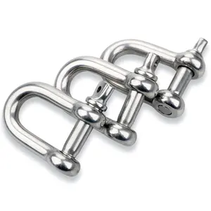 Heavy Duty 304/316 Stainless Steel G209 US Type Shackle Bow Shackle For Lifting Rigging