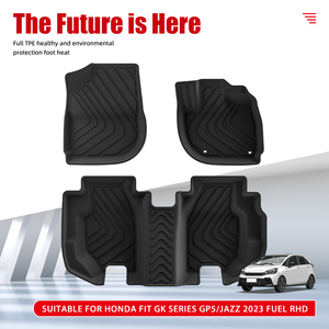 แผ่นรองพื้นรถยนต์ 3 มิติ TPE กันน้ำ กันลื่น <span class=keywords><strong>ส</strong></span>ำหรับ Honda Fit GK Series GP5/Jazz 2023 รุ่นขับขวา ขายดี - Product Image 2