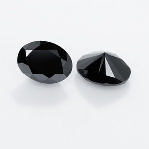 Piedra suelta de moissanita negra con corte ovalado, piedras preciosas cultivadas en laboratorio para la fabricación de joyas, pendientes, collares con certificado GRA - Product Image 3