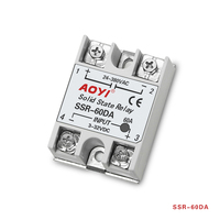 Relais statique monophasé AOYI SSR-60DA 60A 24-380VAC 3-32VDC