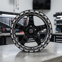 Jantes monobloc forgées D5 Beadlock pour course de dragster, légères, 17x10 18x11 pouces, pour Corvette C8, Camaro ZL1, Mustang, Dodge Hellcat