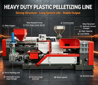Nouvelle machine de granulation intégrée à vis simple SJ95-95 pour LDPE/PP avec moteur de 50 kW, production de 50-100 kg/h, garantie de 3 ans