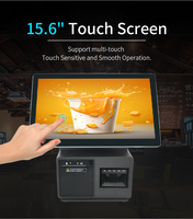 Système de point de vente tout-en-un Winson S156K, caisses enregistreuses, imprimante de reçus intégrée de 80 mm, Windows 10, Bluetooth, Wi-Fi, 1 an