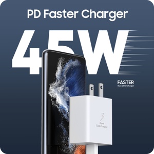 HNT Super Rapide 45W Charge PPS Adaptateur Léger Type C <span class=keywords><strong>Chargeur</strong></span> Compatible pour <span class=keywords><strong>Samsung</strong></span> S23 +/<span class=keywords><strong>S22</strong></span>/<span class=keywords><strong>S22</strong></span> +/<span class=keywords><strong>S22</strong></span> <span class=keywords><strong>Ultra</strong></span> <span class=keywords><strong>Chargeur</strong></span> - Product Image 3