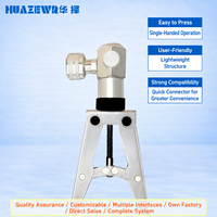 Portable Manual Pressure Calibrator Pump Pneumatic Hand Pump for Pressure Gauge Testing 0.095 to 6MPa Range with Fine Adjustment