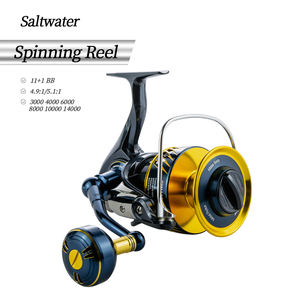 Moulinets de pêche lisses d'eau douce salée 11 + 1 roulements à billes Max 30kg roue de pêche appât 3000 10000 moulinets de surf - Product Image 1