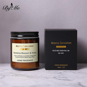 Bougie parfumée de haute qualité en cire de soja dans un bocal en verre brun pour usage domestique Minimum - Product Image 2