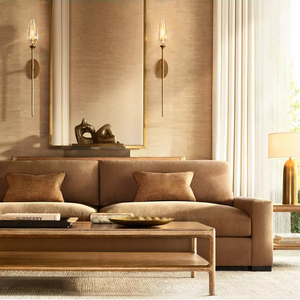 Ensemble de canapés de luxe pour hall d'hôtel cinq étoiles, pour salon d'appartement, canapé rectangulaire moderne 3 places - Product Image 1