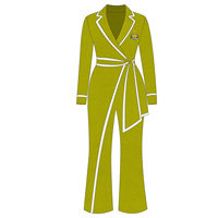 Deltion grec |   Sigma |   Combinaison à jambes larges en tricot brodé, vêtements de la sororité Theta DST |   Combinaison élégante pour le bureau