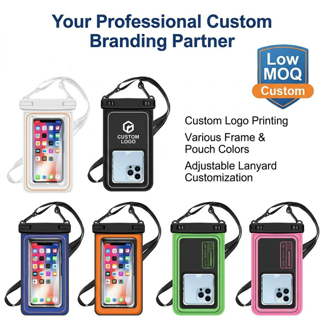 Wholesale Custom Logo PVC Waterproof Phone Pouch with IPX8 Floating Design for Swimming Diving